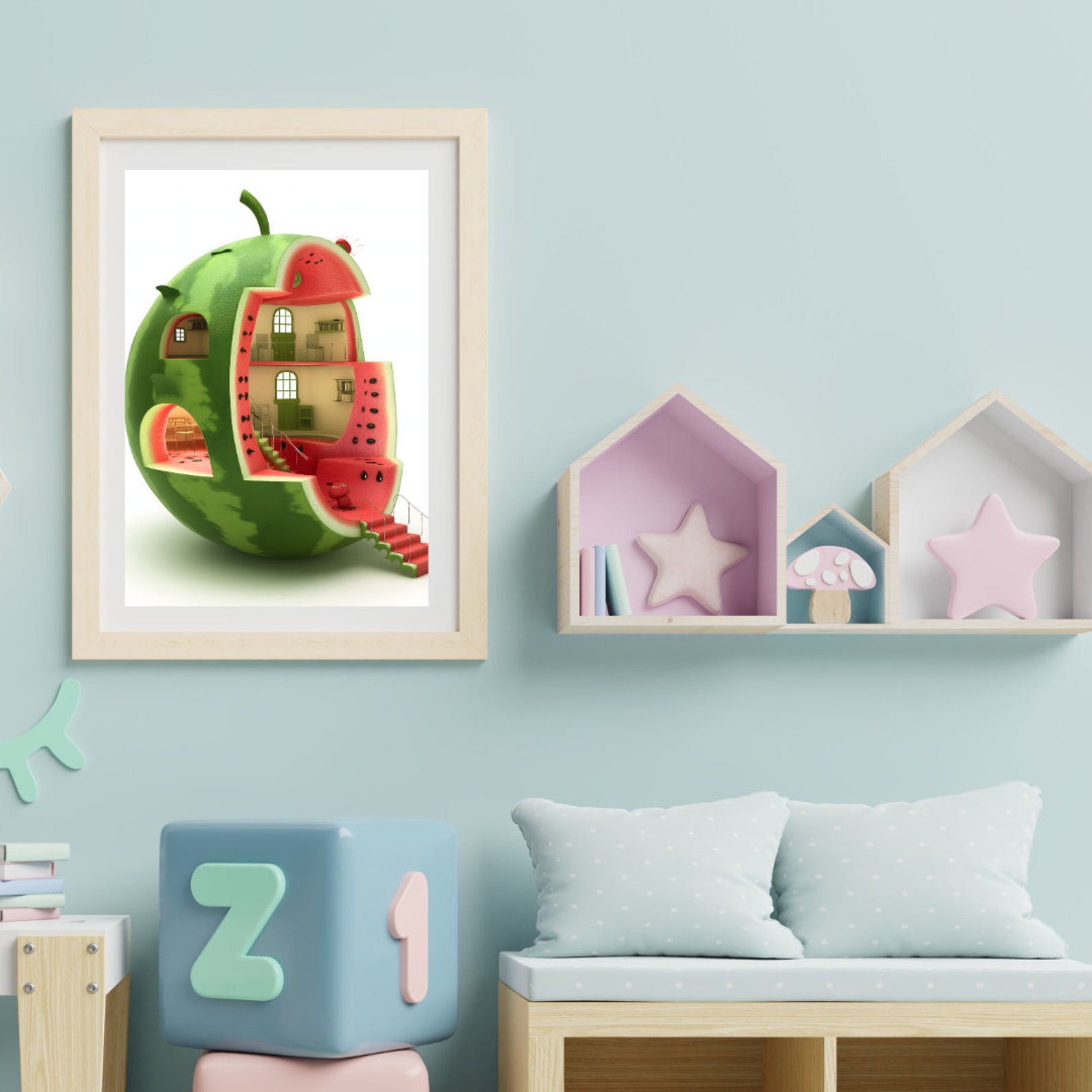 12 Worm's House, Nursery Clipart, Children’s Book Illustration, High ...