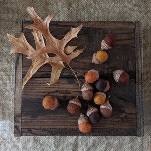 Felted Acorns Rustic Browns Hygge Decor Cozy