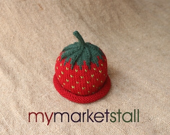 Strawberry Hat - 0-3 Months +