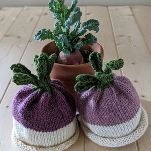 Turnip Hat Veggie Hat Hand knit Photo Prop