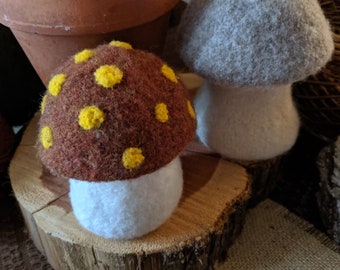 Felted Mushroom Jar French Champignon
