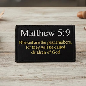 Matthew 5:9 Blessed Are The Peace Makers Hook and Loop Patch