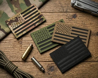 American Flag Military Tactical Patch Infrared IR Reflective 2X3.5 Inches