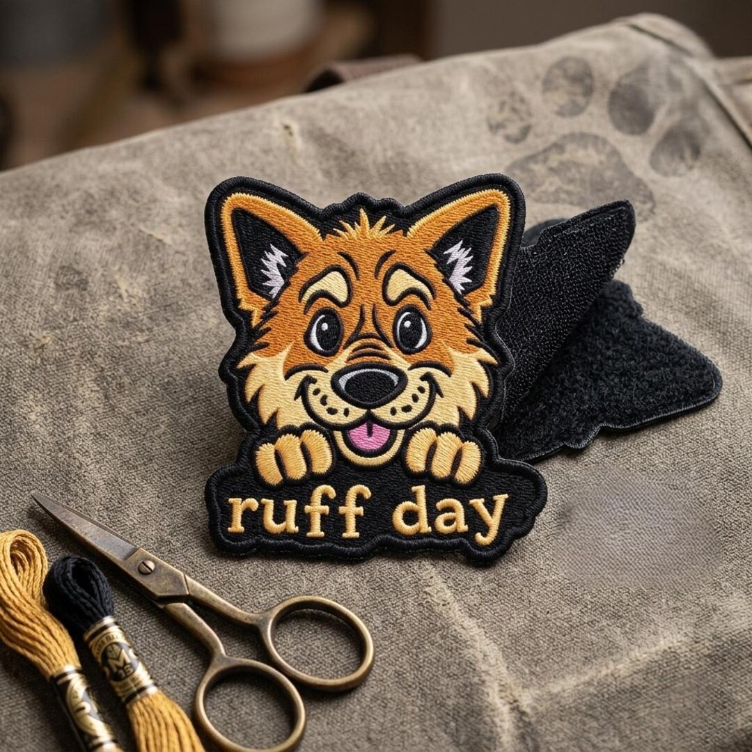 Gread Ruff Rider Patch Ruff Day Dog Patch — 3 Inch Hook and Loop Tactical Morale Patch for Pet ...