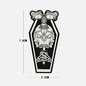 PVC Skull Skeleton Tactical Morale Patch – Hook & Loop Backing For Bags, Vests