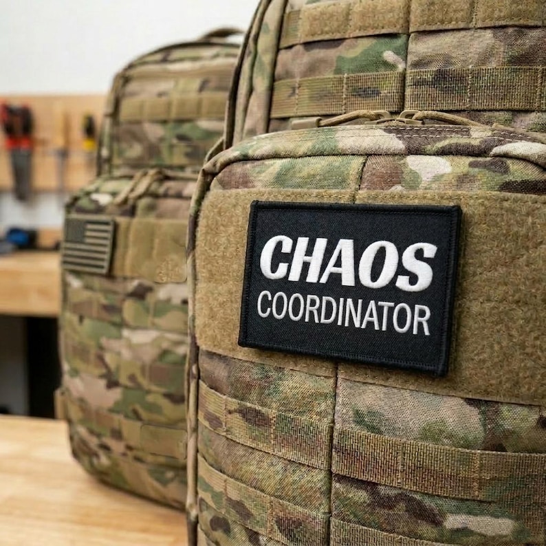 Chaos Coordinator Patch - 3x2 Woven Tactical Morale Patch - Hook and Loop Backing for Backpacks, Jackets, Gear - Funny Sarcastic Gift imagem 1