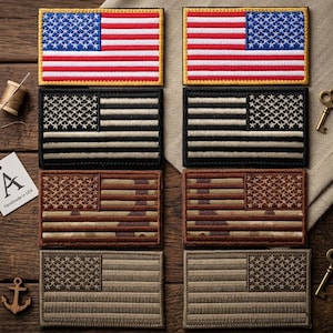American Flag Patch Embroidered Iron On / Sew On Patch, USA, Tactical Gear