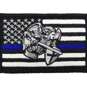 USA American Flag Patches VELCRO® Brand Backing 3"X2" for Backpacks, Jackets, and Tactical Gear St. Michael