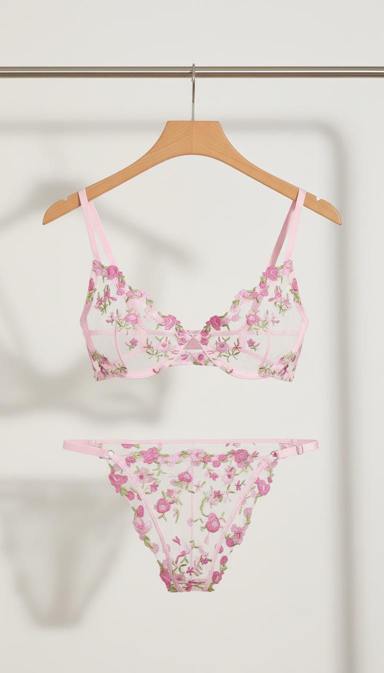 Shine Victoria Push Up Bra & Bikini Set – Sexy Rhinestone Lingerie For Women