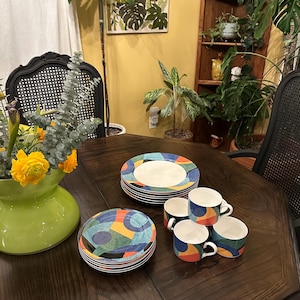 vintage casual victoria & beale accents porcelain dining set with postmodern style