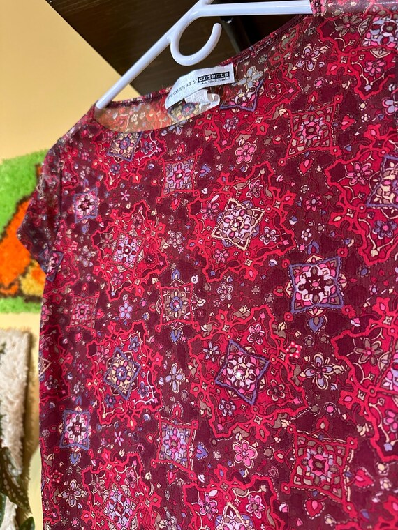 vintage necessary objects partially sheer red pai… - image 2