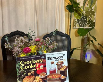 vintage better homes and gardens “crockery cooker cook book” and “microwave cook book”