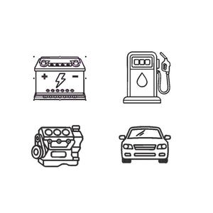 BUNDLE Car Outline Machine Embroidery File Download | 4 Separate Designs, 8 sizes Each