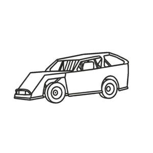 Téléchargement du fichier de broderie machine Mod Lite Car Outline | 16 tailles
