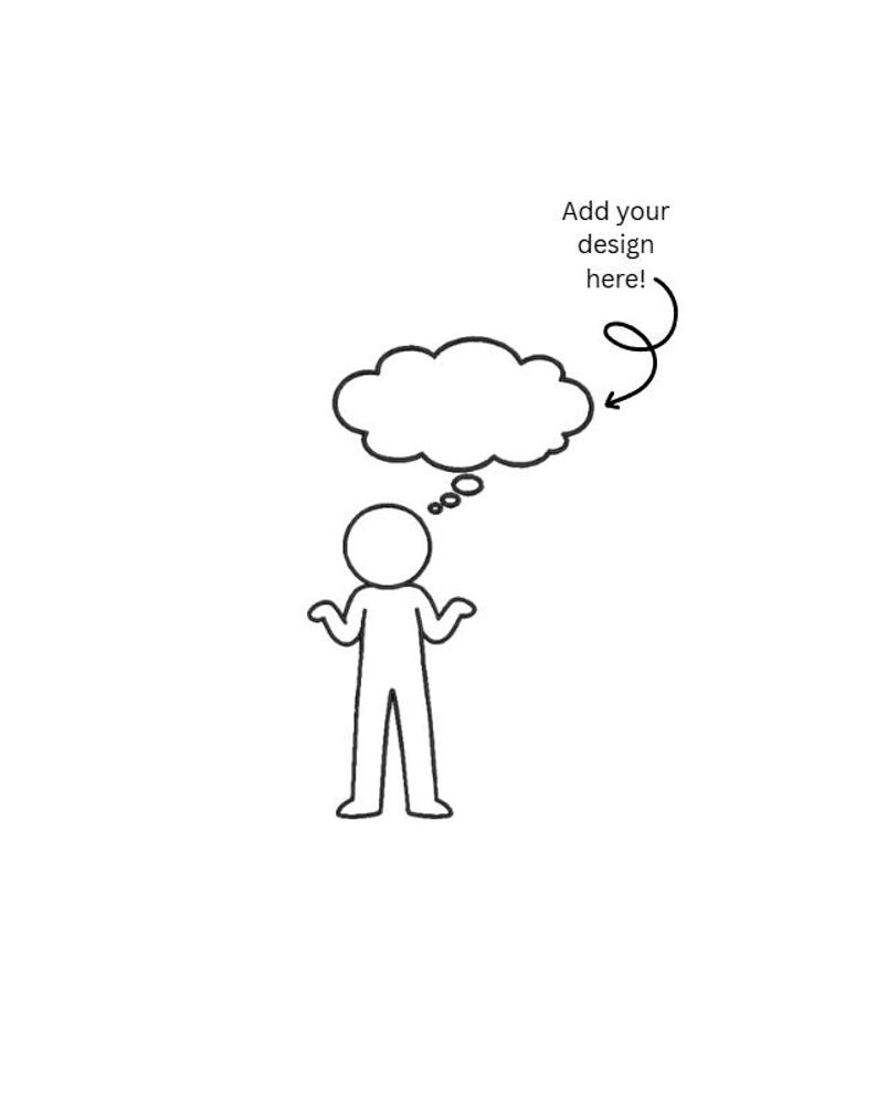 Applique Person With Thinking Bubble Outline Machine Embroidery Design ...