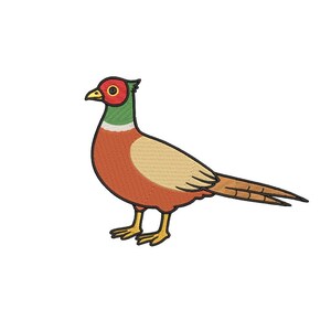 Diseño de bordado a máquina de faisán / 9 tamaños