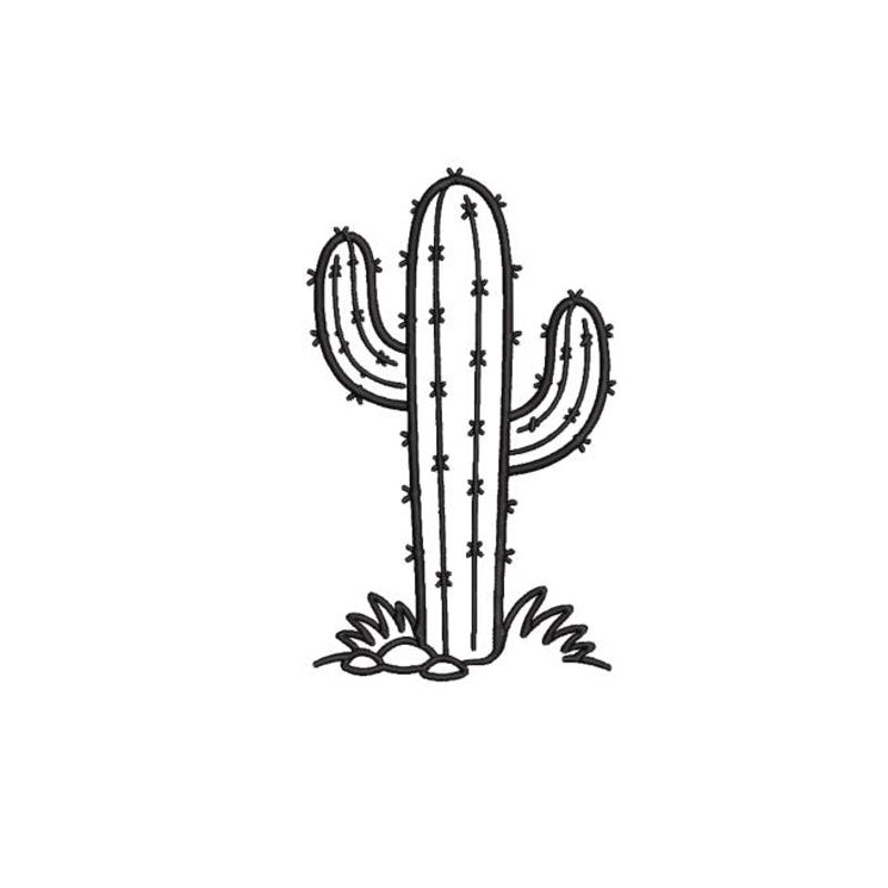 Cactus Embroidery Outline - Etsy