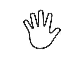 APPLIQUE Hand Outline | Machine Embroidery File Download | 8 Sizes