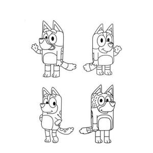 Blue Pup Set Outline | Machine Embroidery File Download