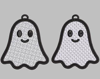 FSL Mini Ghost: Free Standing Lace Machine Embroidery Design (Digital Download)