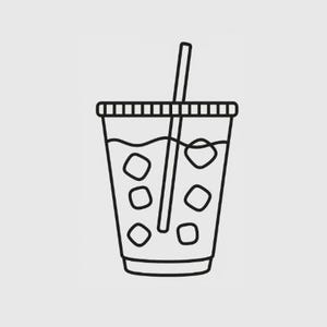 Eiskaffee Umriss | Stickdatei für die Stickmaschine