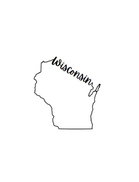 State Name | Wisconsin Outline | Machine Embroidery File Download ...