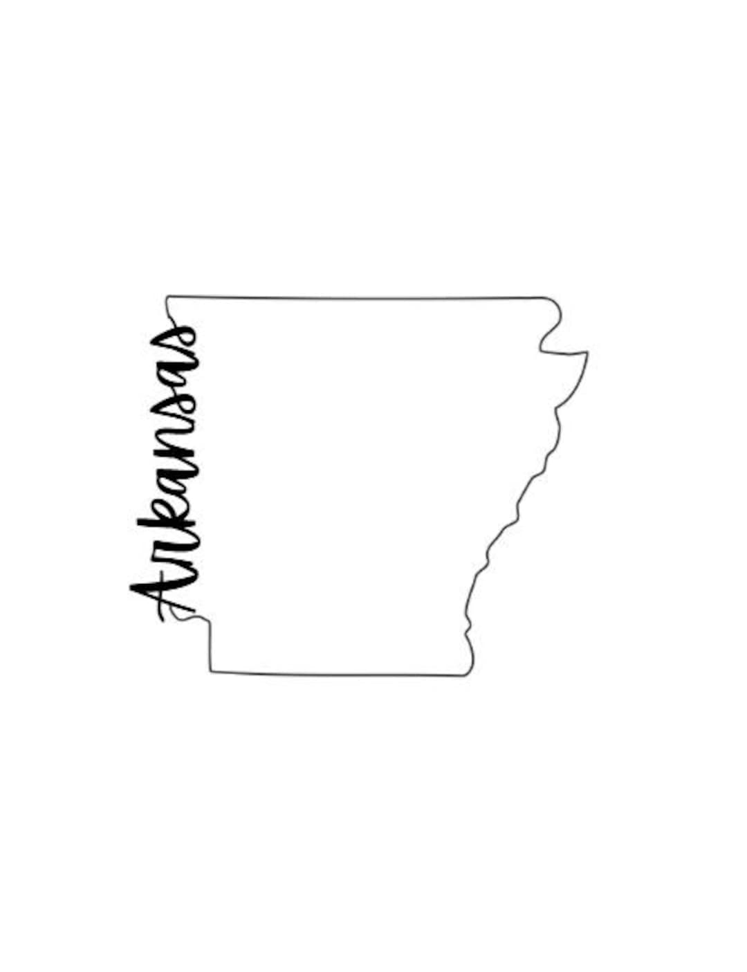 State Name | Arkansas Outline| Machine Embroidery File Download ...