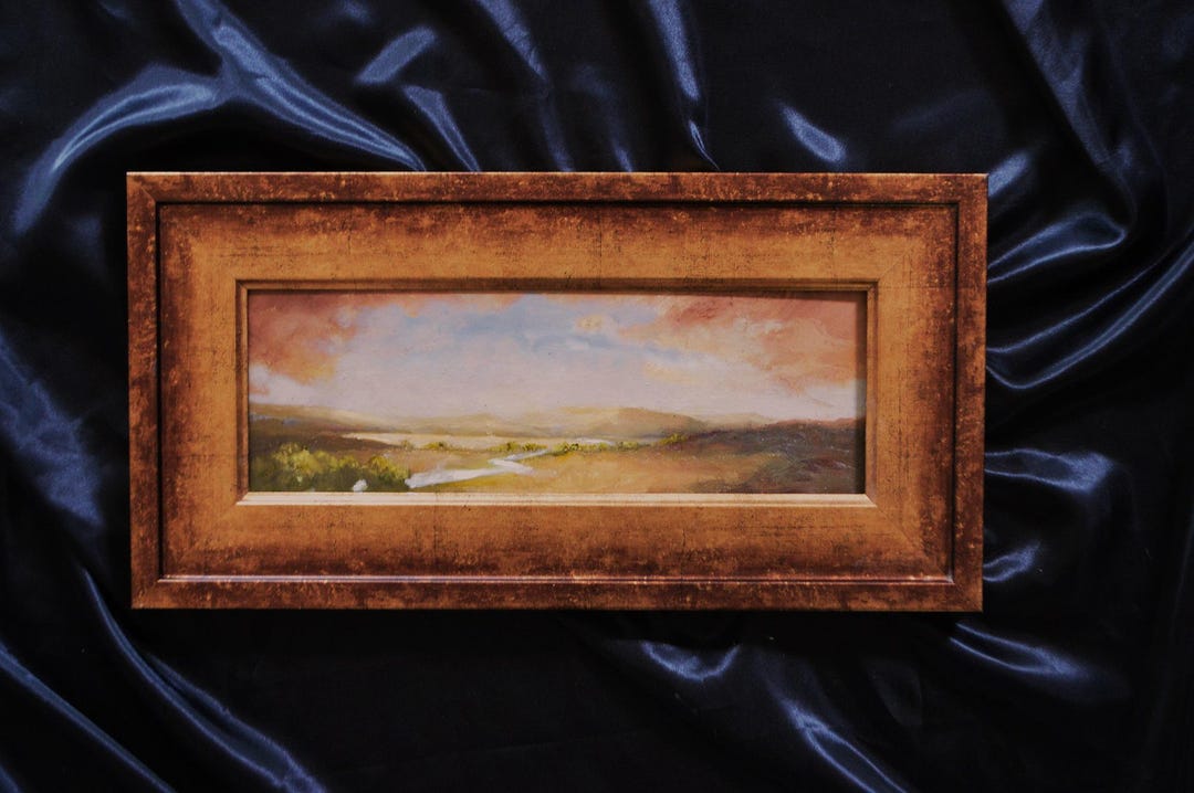 Landscape Painting Large Long Oil on Canvas Valley Original in Custom ...