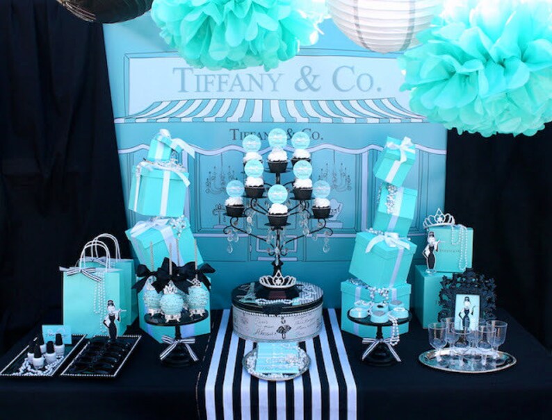 Breakfast At Tiffany Backdrop Breakfast Tiffanys Bridal Etsy