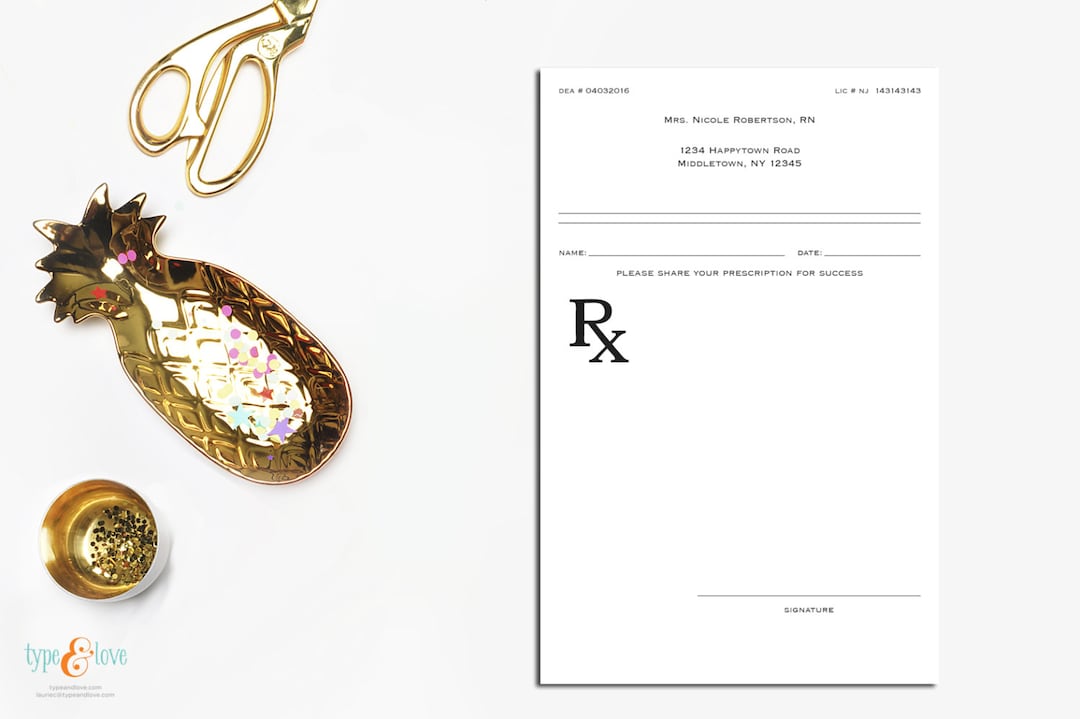 The Prescription for a Happy Marriage, Unique, Custom Prescription Pad ...
