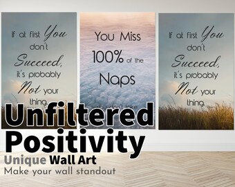 Funny Sarcastic Affirmations Art Prints: Motivational Home Decor (PDF)