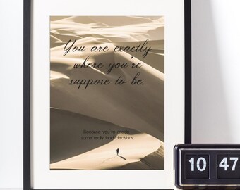 Funny Sarcastic Affirmations Poster: Humorous Desert Office Art