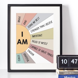 Motivational Self Care Poster for Classroom Decor Counselor Office Decor Mental Health Wall Art Gift for Teacher Inspirational