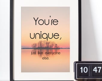 Funny Sarcastic Affirmations Poster: Humorous Home Office Decor