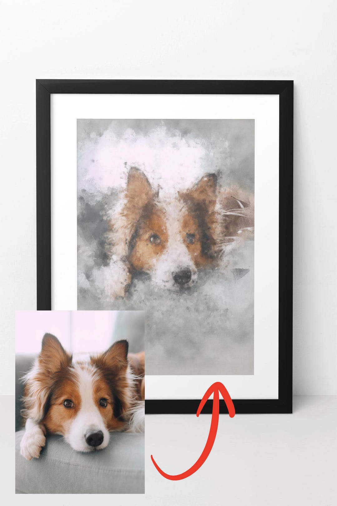 Custom Pet Portrait, Watercolor Art Print, Pet Loss Gift, Dog Cat ...