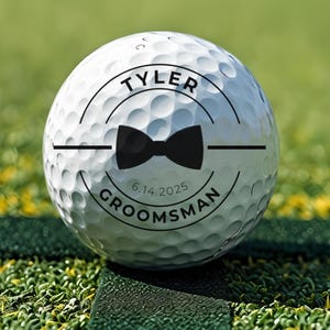 Groomsman Proposal Custom Golf Balls, Best Man Proposal, Groomsmen Proposal with Personalized Golf Ball, Golf Bachelor Party, Pack of six(6)