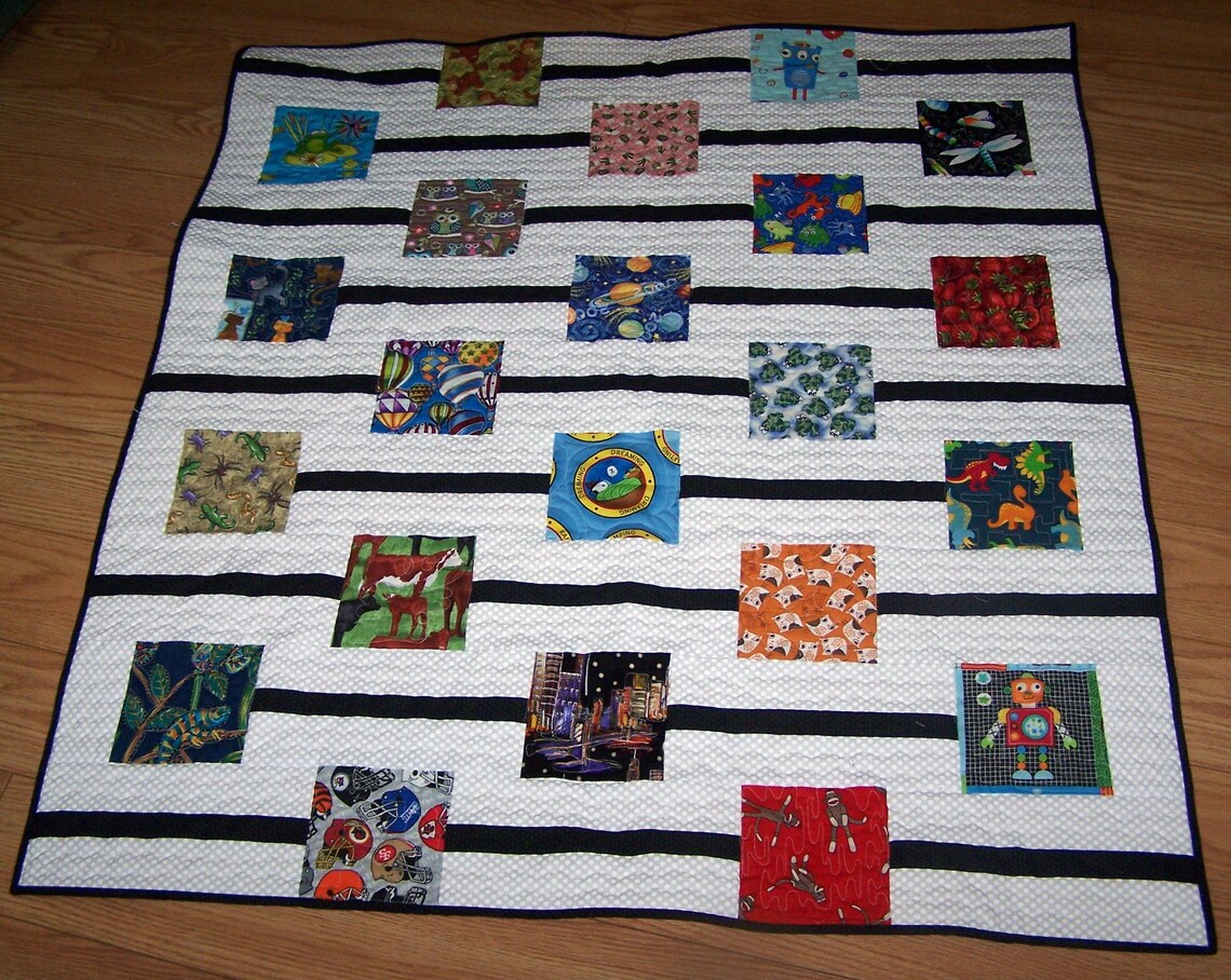 Modern Eye Spy Toddler Baby Quilt Etsy