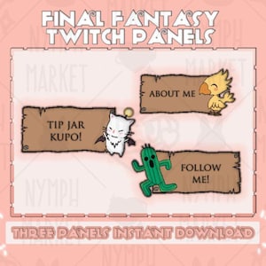 Final Fantasy Twitch Panels + Moogle Alert [Mini Bundle]