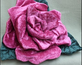 Fabric Rose Pillow Ring Bearer Pillow