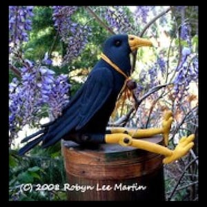 Digital Primitive Pattern, Crow, Primitive Doll,  Blackbird ,Sewing Pattern, Primitive Crow
