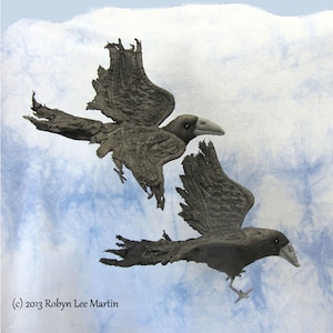 Digital Crow Pattern ,Fabric Crow Pattern, PDF Crow Pattern, Pattern,   Raven. Crow,  Bird Doll, Crow Doll,  Digital Sewing Pattern