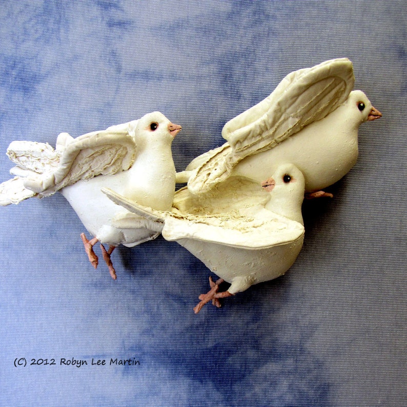 Bird Pattern, Doves, Birds, Sewing Pattern, Soft Sculpture, Wall Hanging, Primitive Bird image 1