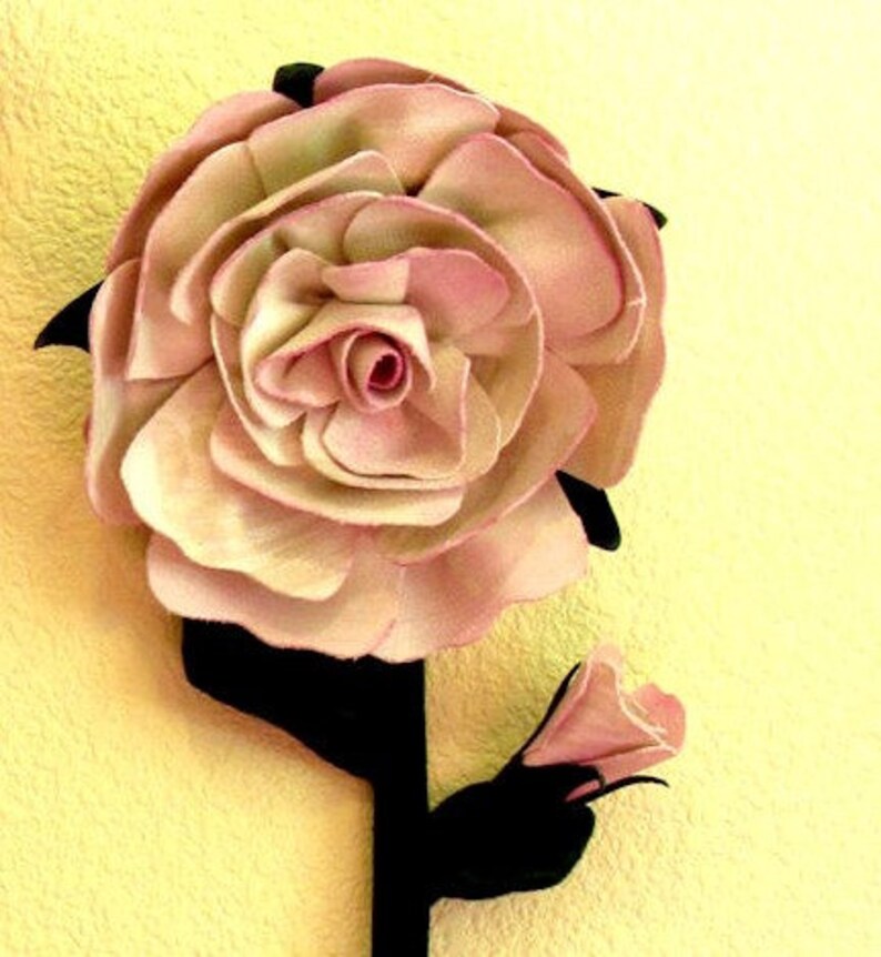 Rose Rapsody Primitive Flowers Rose Wall Hanging Large Etsy