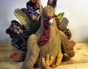 Primitive Turkey Pattern, Turkey, Bird, Sewing Pattern, Primitive Turkey,