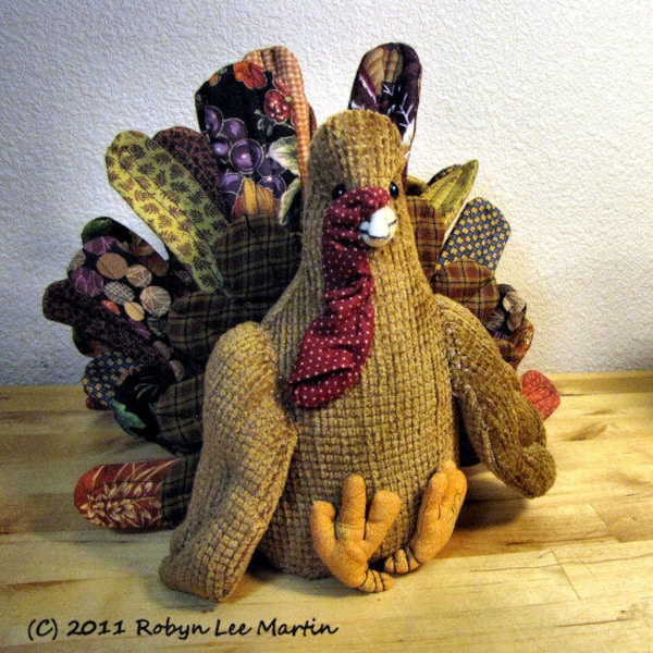 Primitive Turkey Pattern, Turkey, Bird, Sewing Pattern, Primitive Turkey,