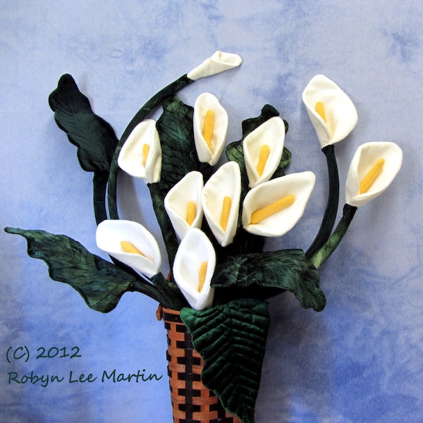 Fabric Flower, Sewing Pattern, Calla Lily, Soft Sculpture, Digital Pattern