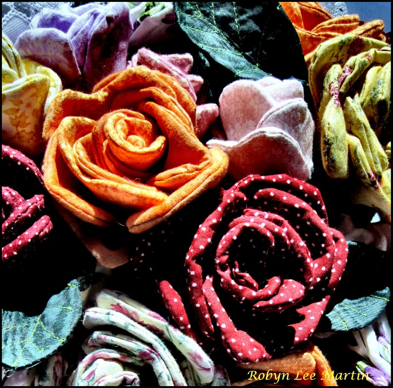 Fabric Flower Digital Downloadable Sewing Pattern Fabric Rose Patern-Rose Enchantment © PDF Pattern image 9