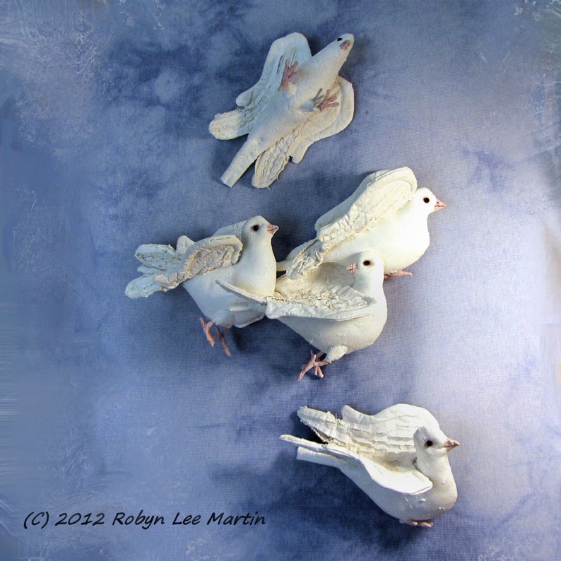 Bird Pattern, Doves, Birds, Sewing Pattern, Soft Sculpture, Wall Hanging, Primitive Bird image 4