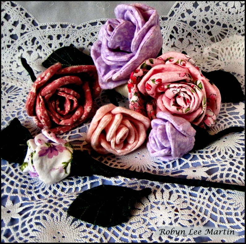 Fabric Flower Digital Downloadable Sewing Pattern Fabric Rose Patern-Rose Enchantment © PDF Pattern image 5