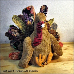 Primitive Turkey Pattern, Turkey, Bird, Sewing Pattern, Primitive Turkey,